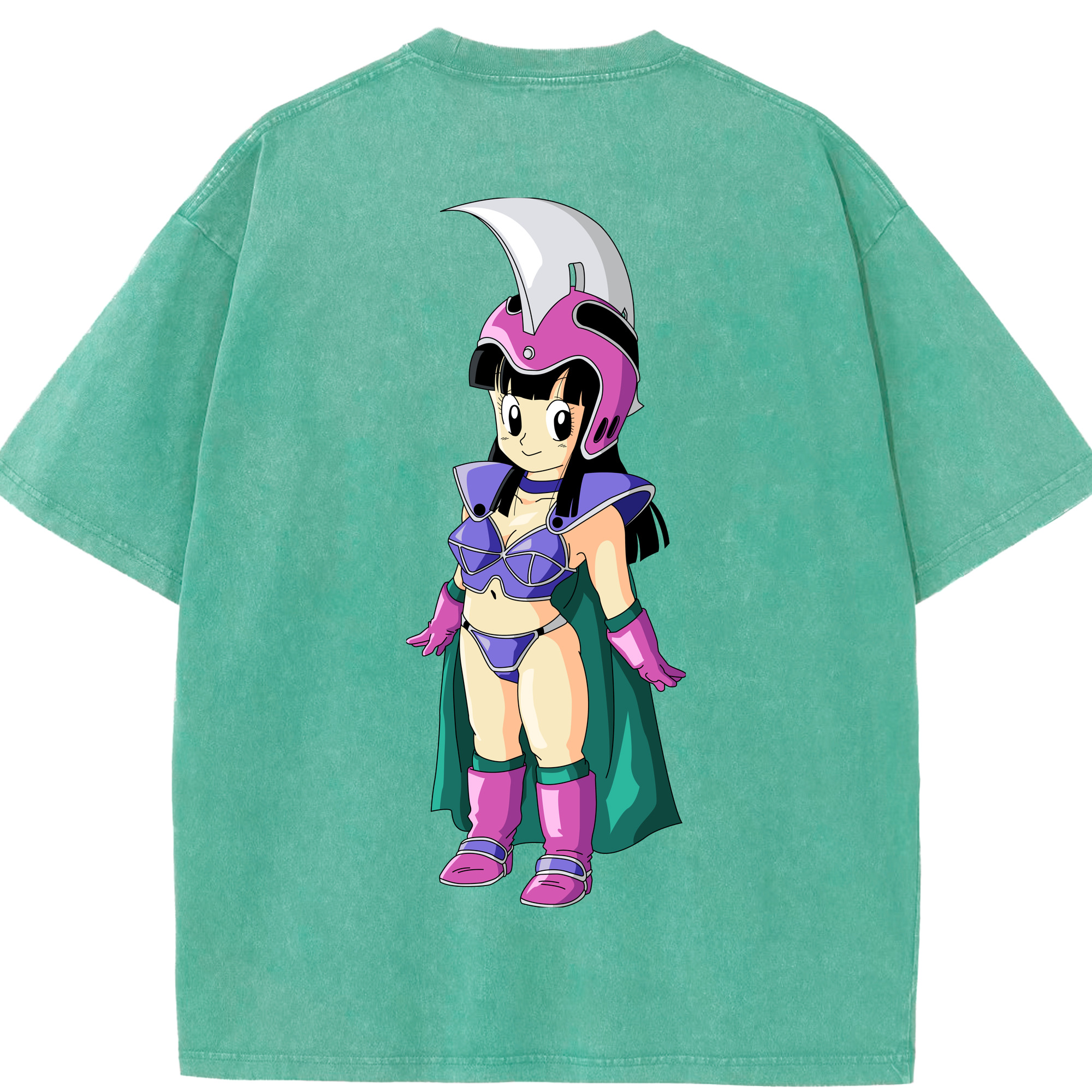 （画像用） ドラゴンボール チチ DRAGON BALL Chichi 綿100% ヴィンテージ風 半袖Tシャツ（背面プリント）